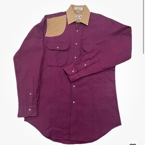 VTG Bert Pulitzer long-sleeved corduroy patch button-down shirt, 70s S